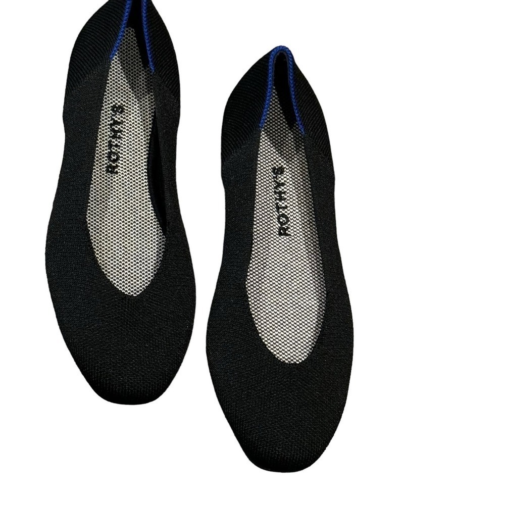 Rothy's Black Neutral The Square Flat Soft Classic Shoes Size 7.5 NWOB - Picture 11 of 13